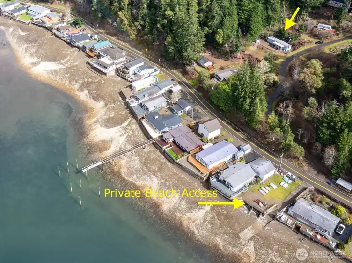 Boat launch and private community beach area
