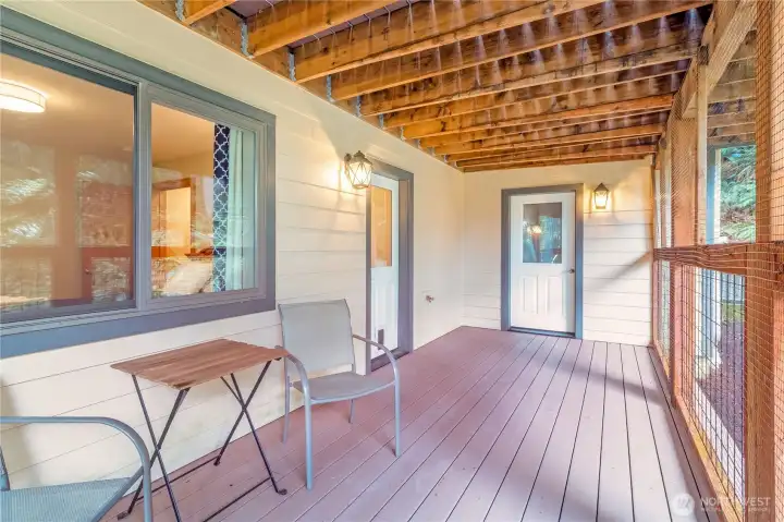 View of entry to walkable crawl space access