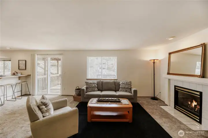 You will love your great room with cozy gas fireplace with remote control