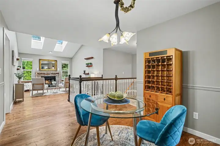 Formal dining room is adjacent to the kitchen and living room.