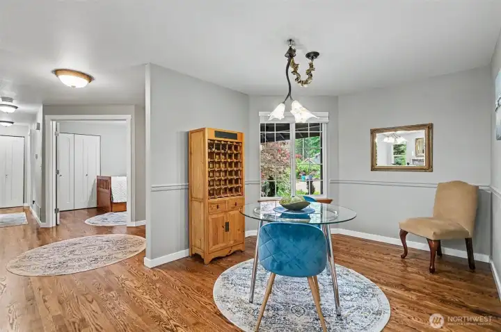Convenient one level living with four bedrooms on the main level.