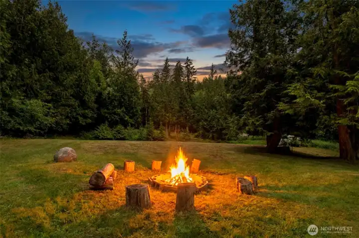 Just imagine sitting here this summer just soaking in your new home! This isn't a picture from a storybook about the Pacific Northwest, this is real rural homestead living!