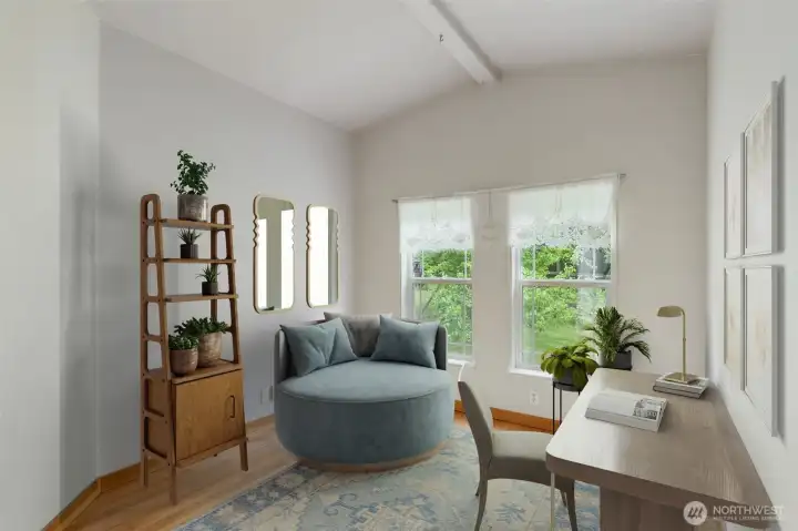 Main bedrooms attached sitting area- a really nice addition to a very well laid out home.