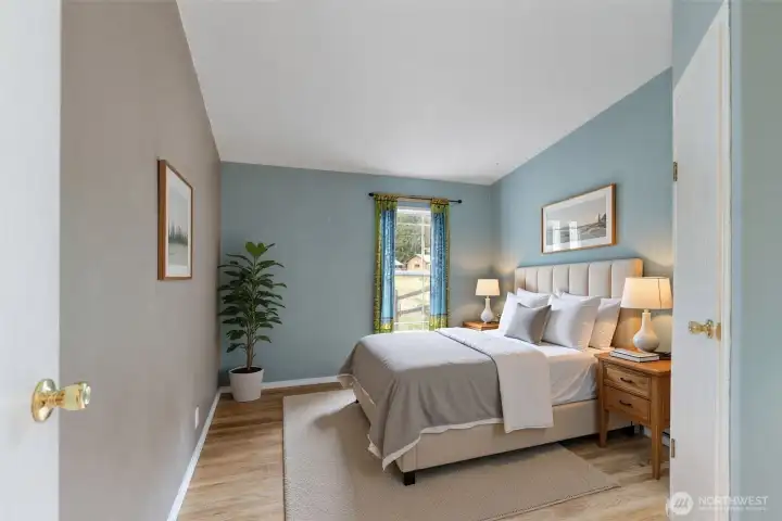Third bedroom, also virtualy staged to show what it can look like with scale