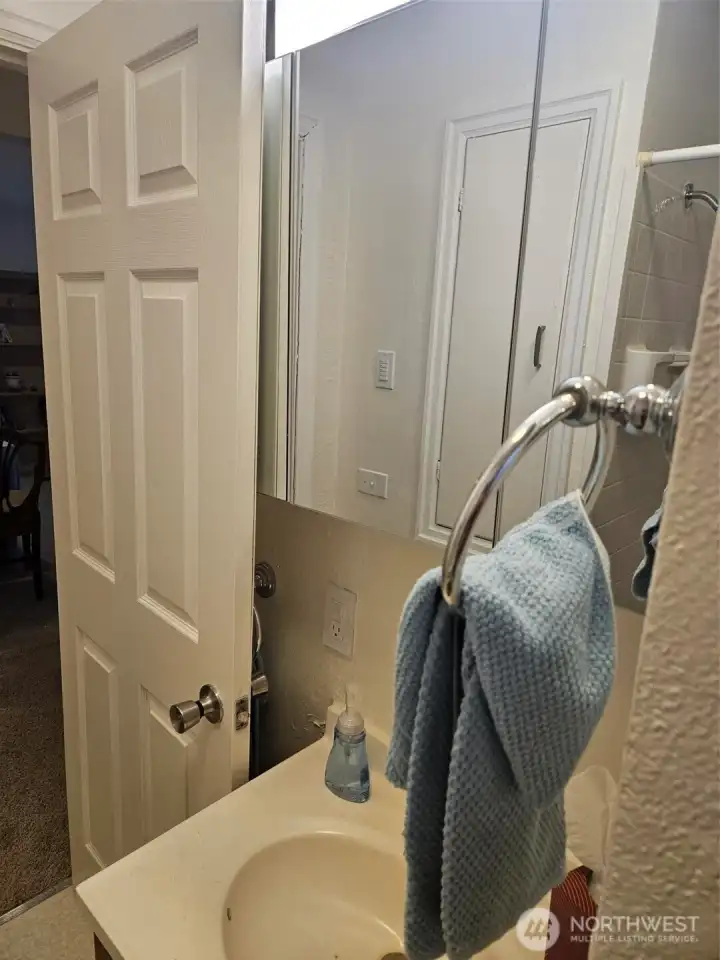 Another shot of vanity and mirror.
