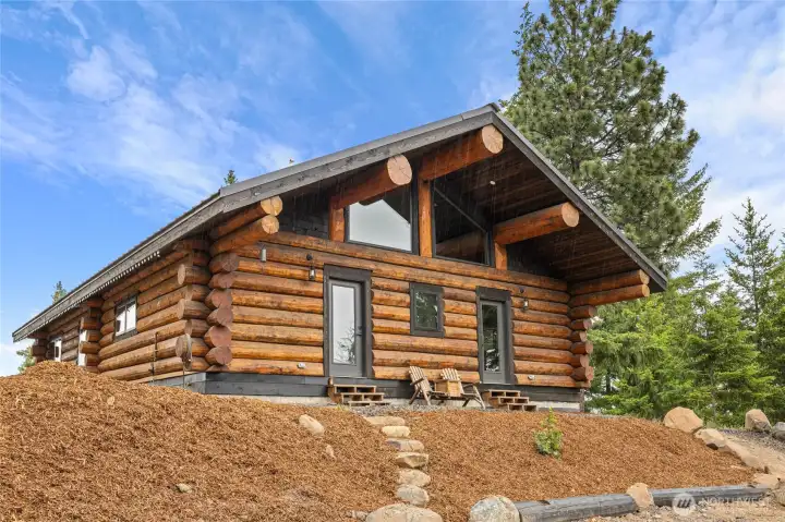 Every log is custom-made for this home. Every log is custom-made for this home.