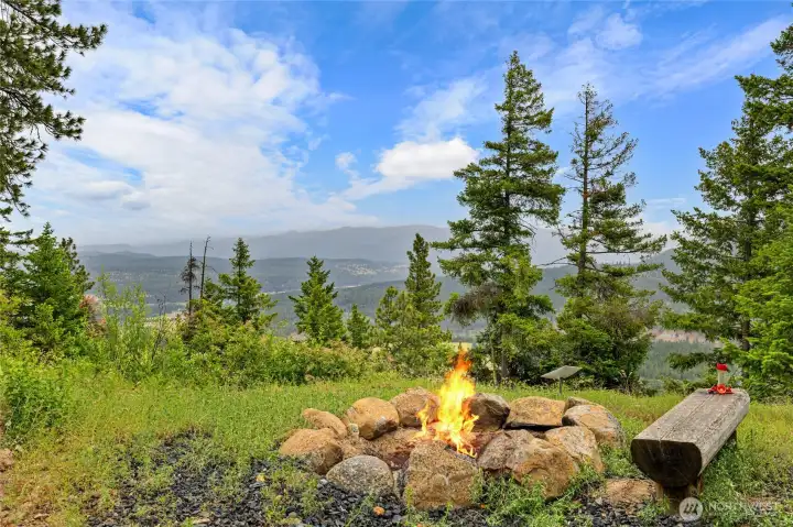 Enjoy a sunset fire while watching the sun go down Enjoy a sunset fire while watching the sun go down