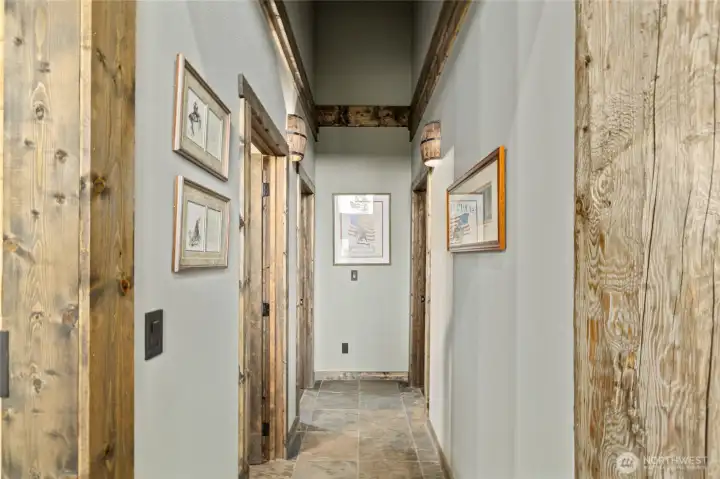 Hallway to 2 bedrooms and bathroom. Look a the custom pine trim! Hallway to 2 bedrooms and bathroom. Look a the custom pine trim!