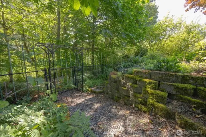 View of trail access from terraced backyard View of trail access from terraced backyard