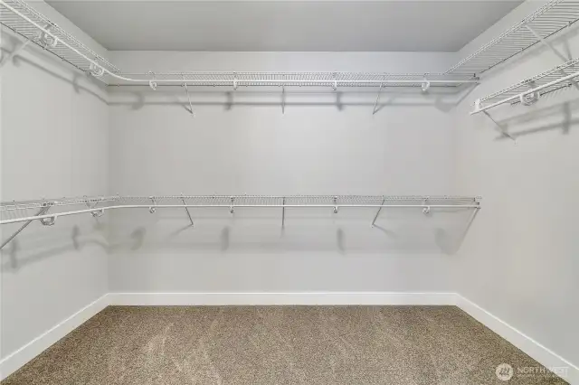 Primary walk-in closet.