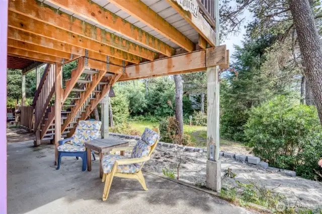 Covered porch.