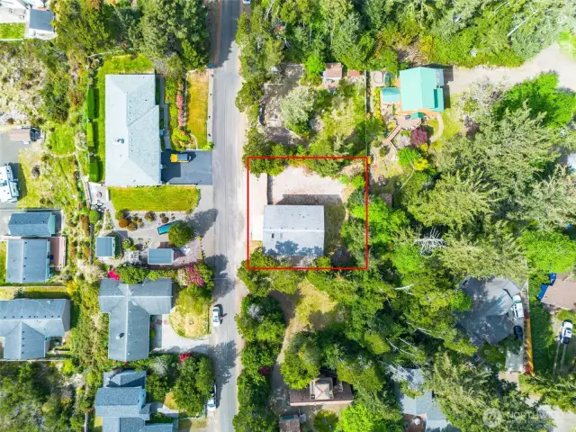 Drone View.  Approximate parcel lines.