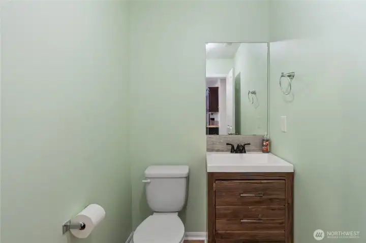 Downstairs powder room!