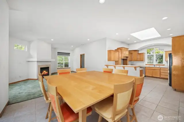 Another view showing how open the floor plan is for the living spaces.