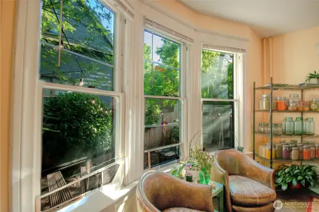 Dinning room windows.