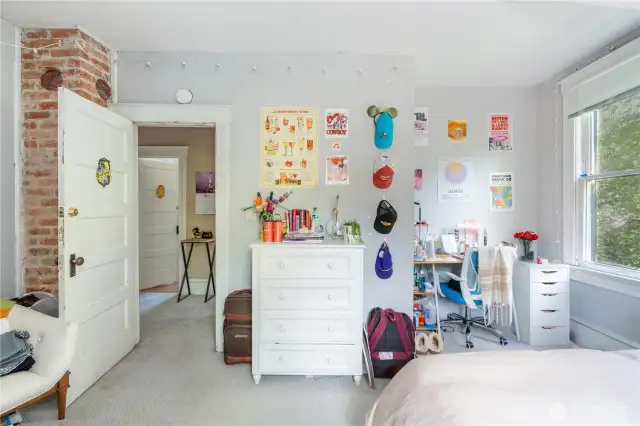 One of three upstairs bedrooms.