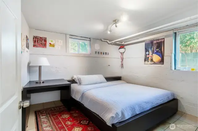 Back bedroom in the basement.