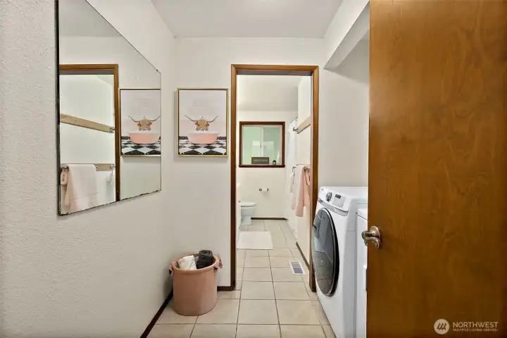 Laundry room and bathroom