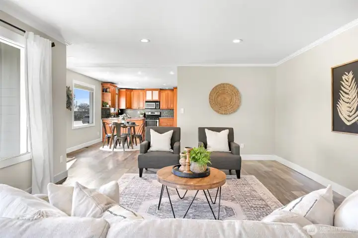 Lots of windows and natural light throughout the home.