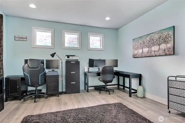 This is no ordinary home office, generously sized and thoughtfully designed, it reflects the many custom features found throughout the home. Purposeful, polished, and impressive, this space is just the beginning of what sets this property apart.