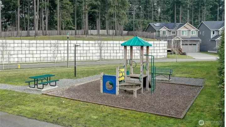 The neighborhood park is tucked in the center of the community, just two streets in, providing a safe, convenient, and welcoming spot for play, relaxation, and connecting with neighbors.