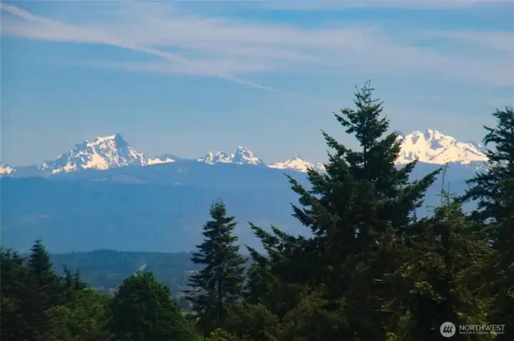 Majestic views of the Cascades from the home