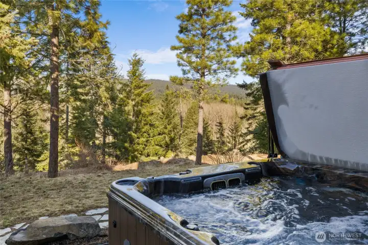 Hot Tub with views out towards the Cle Elum river corridor