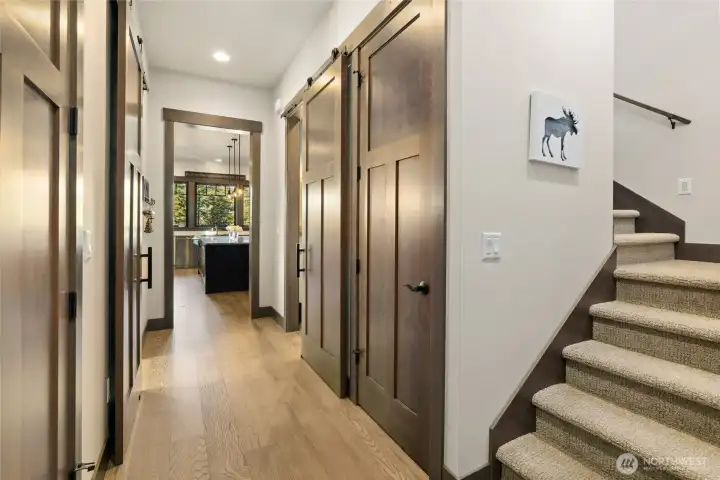 Head up stairs to three bedrooms