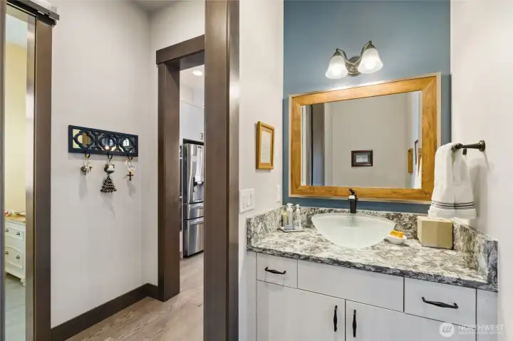 Powder bathroom on main