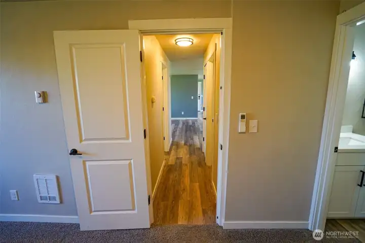 Hallway from Primary Bedroom to living area