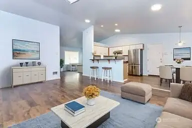 virtually staged open concept