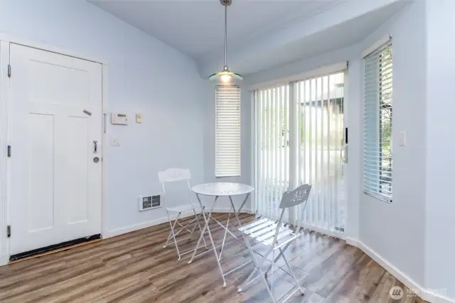 dining room out to patio