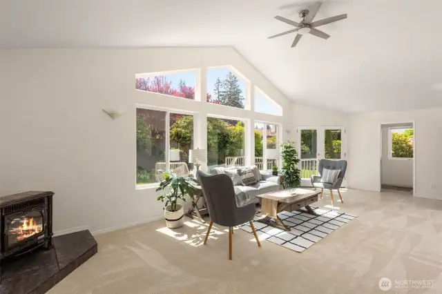 Family room w/ natural light