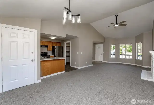Dining Area with door to back deck