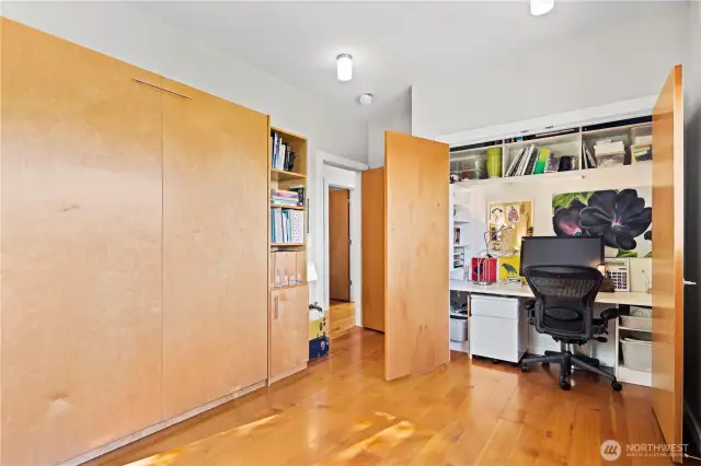 3rd bedroom on upper floor with Murphy bed that stays