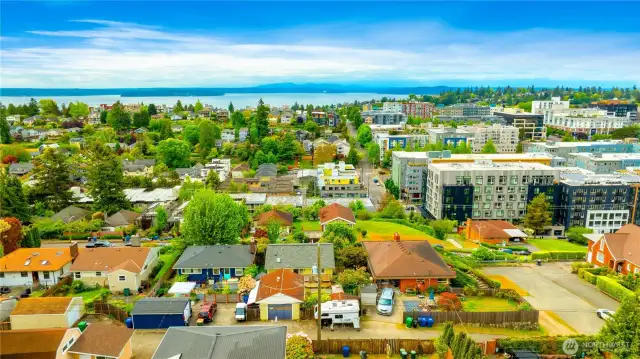 Impressive bird’s-eye view from this home year around of the surrounding city center Puget sound waterfront and everything West Seattle