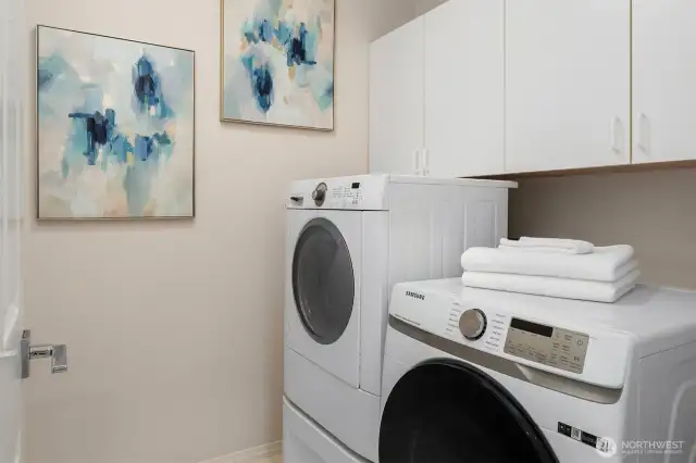 Laundry room on upper level for easy bedroom access!