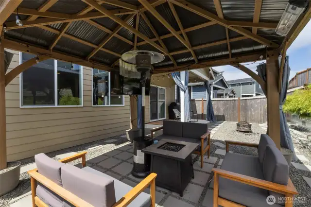 Seating in gazebo