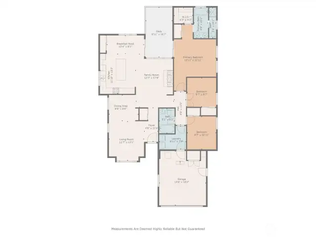 Floor plan with *estimated measurements