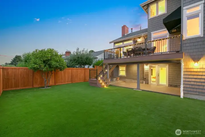 Note the outdoor living spaces - the deck above, and the room below!