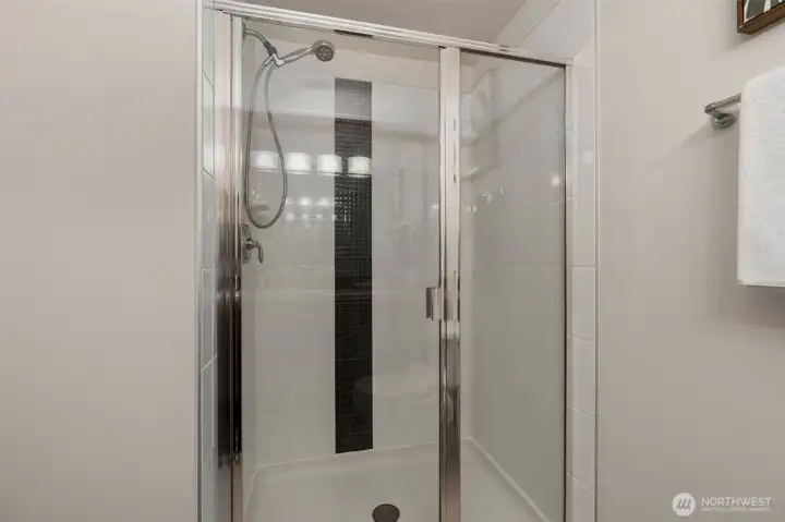 3/4 bathroom right next to the primary bedroom.