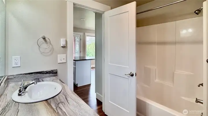 1-bedroom ADU features a full bath