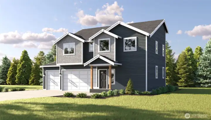 Image is a rendering. Photographs are for illustrative purposes only. Features, finishes, interior/exterior colors, landscaping and floorplan shown may vary from actual homes built