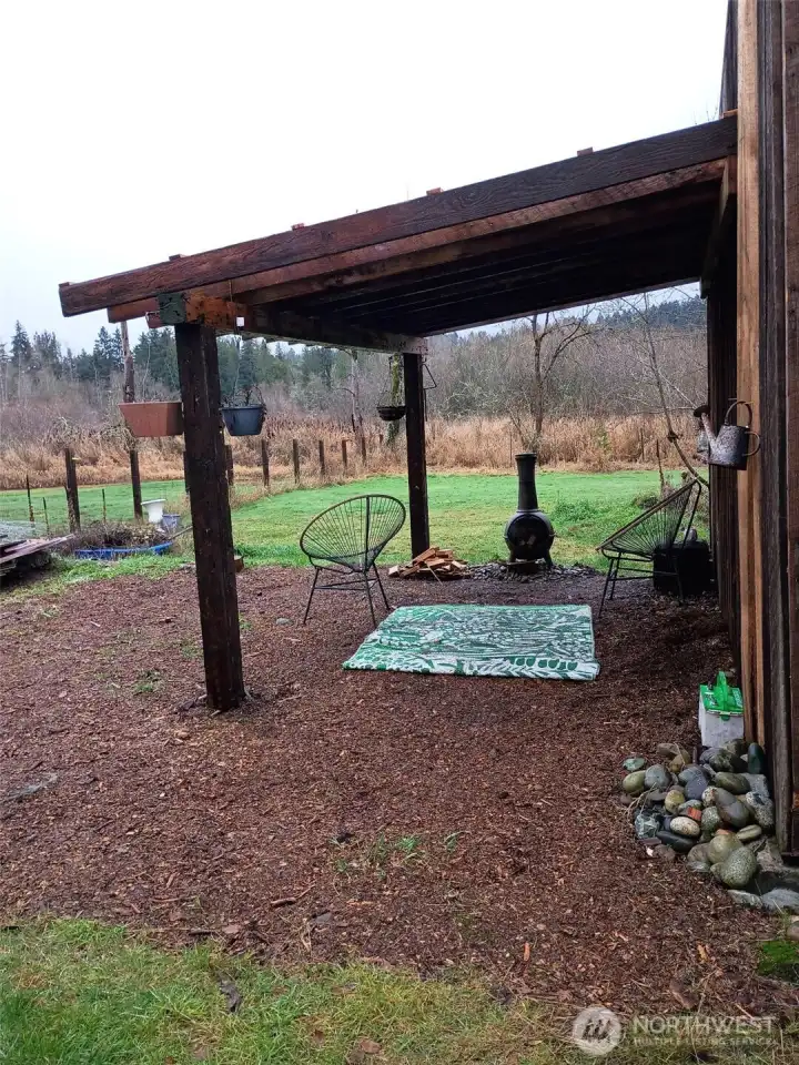 Cozy outdoor covered area