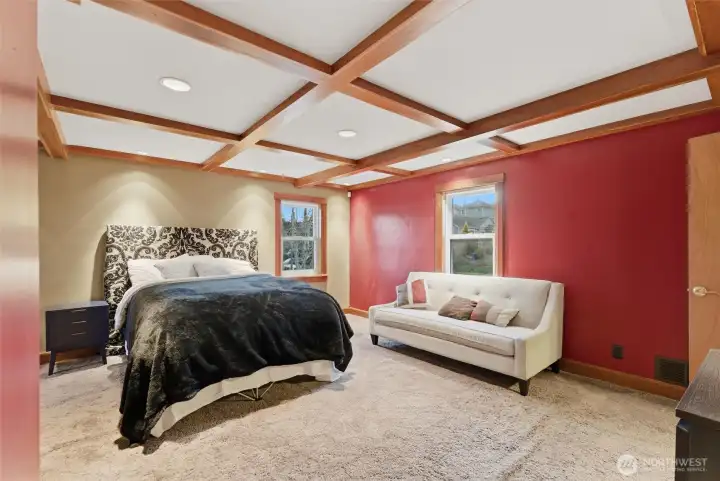 Large light filled master bedroom.