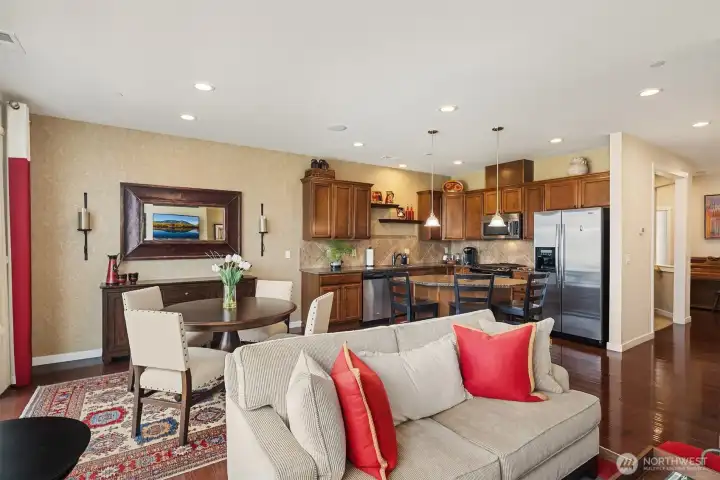 The open concept maximizes space & natural light.