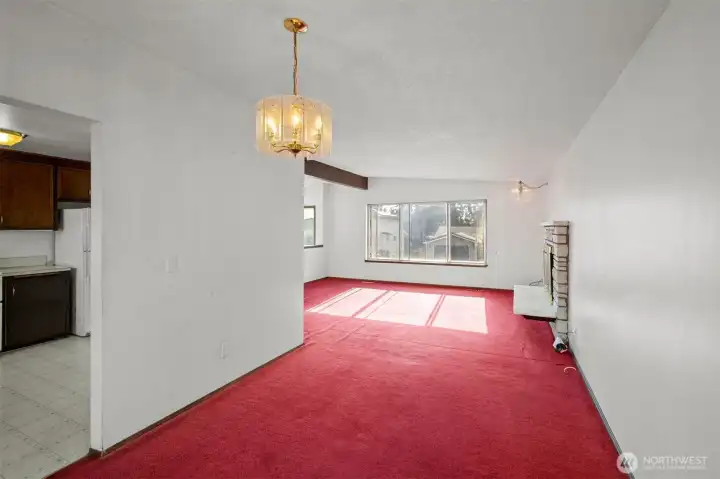 Great open concept candidate! Create a fantastic entertainment space. Plenty of area for a large kitchen island and dining space.