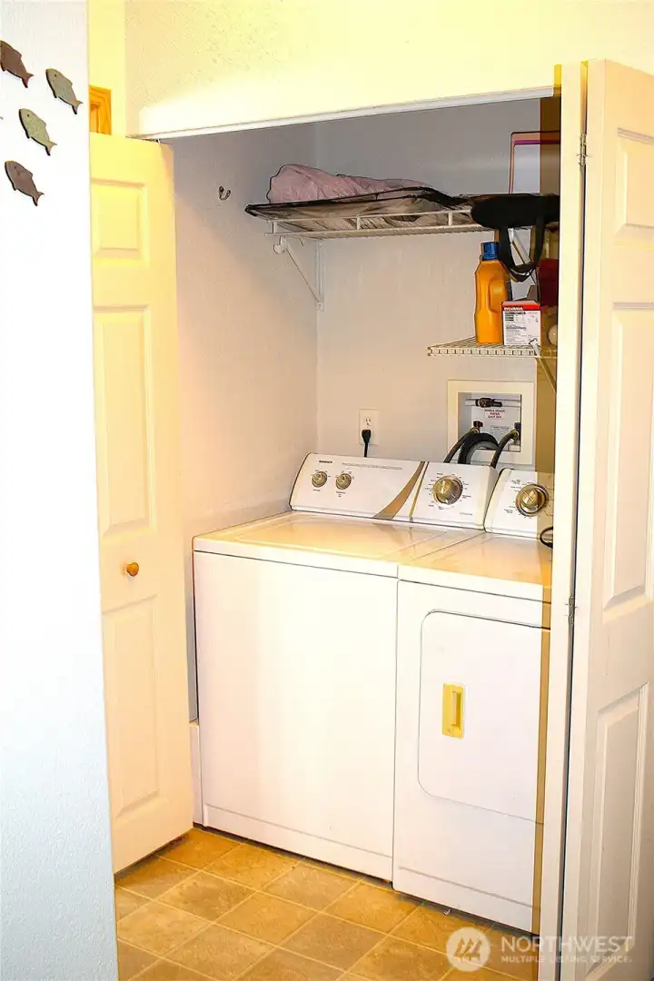 Laundry closet.