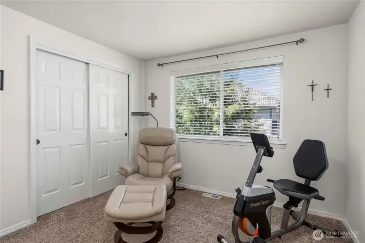 Bedroom 2 currently used as an exercise room