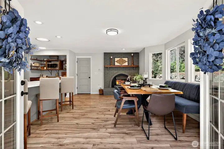 2 of 2 Fireplaces w/in the Home! The Gathering Rm is Anchored by the Fireplace with Cozy Gas Insert!